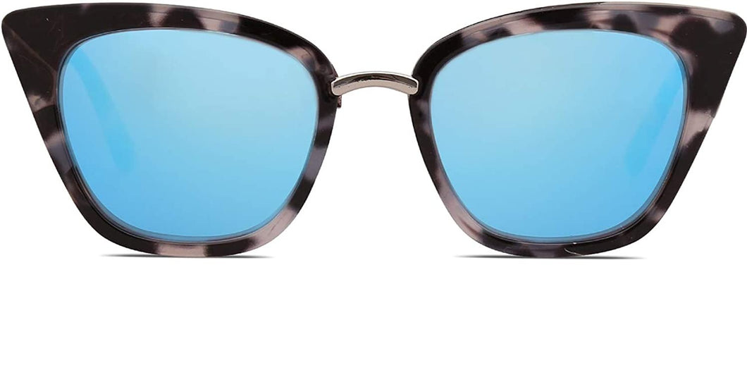 Cat Eye Blue Tortoise Designer UV400 Protection Sunglasses