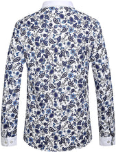 Load image into Gallery viewer, Men&#39;s Paisley Printed White Long Sleeve Shirt