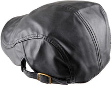 Load image into Gallery viewer, Men&#39;s Black PU Leather Classic Newsboy Cap