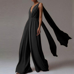 Lost In Cannes White Wide Leg Sleeveless Jumpsuit