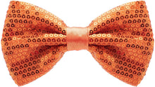 Load image into Gallery viewer, Sequin Orange Pre-Tied Adjustable Length Bowtie