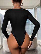 Load image into Gallery viewer, Sweetheart Neck Black Ribbed Knit Bodysuit