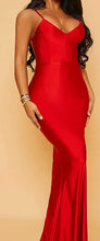 Load image into Gallery viewer, Stunning Red Backless Bodycon Mermaid Long Dress