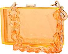 Load image into Gallery viewer, Orange Purse Clutch Vintage Banquet Handbag