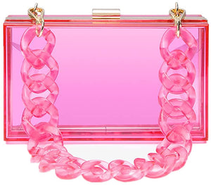 Pink Purse Clutch Vintage Banquet Handbag