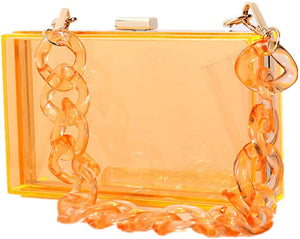 Clear Transparent Purse Clutch Vintage Banquet Handbag
