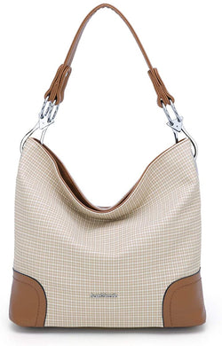 Brown Large Unique Shoulder Tote Handbag