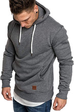 Load image into Gallery viewer, Pullover Hoodie Dark Grey Long Sleeve Sweatshirts with Pocket