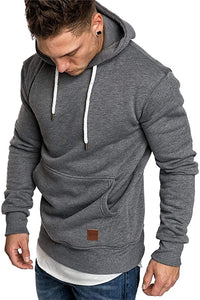 Pullover Hoodie Dark Grey Long Sleeve Sweatshirts with Pocket