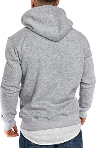 Pullover Hoodie Light Gray Long Sleeve Sweatshirts with Pocket