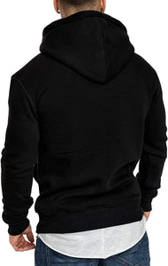 Pullover Hoodie Black Long Sleeve Sweatshirts with Pocket