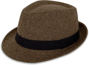 Men's Black Classic Manhattan Fedora Hat