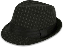Load image into Gallery viewer, Men&#39;s Black Classic Manhattan Fedora Hat