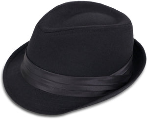 Men's Black Classic Manhattan Fedora Hat