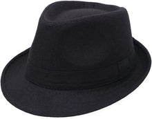Load image into Gallery viewer, Black Timelessly Classic Manhattan Fedora Hat