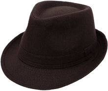 Load image into Gallery viewer, Men&#39;s Brown Timelessly Classic Manhattan Fedora Hat