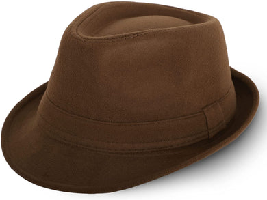 Men's Chocolate Brown Timelessly Classic Manhattan Fedora Hat