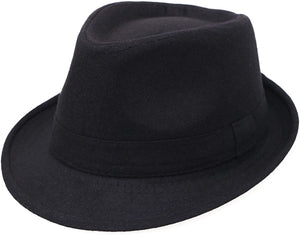 Black Timelessly Classic Manhattan Fedora Hat