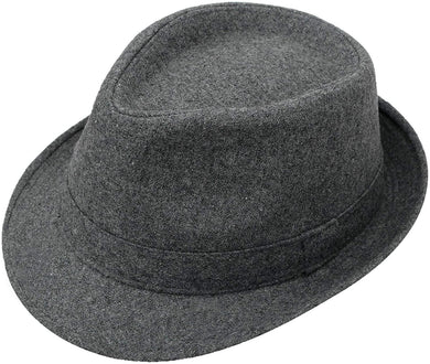 Men's Charcoal Grey Timelessly Classic Manhattan Fedora Hat