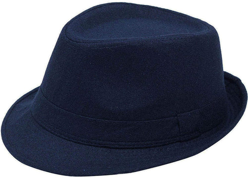 Men's Navy Timelessly Classic Manhattan Fedora Hat