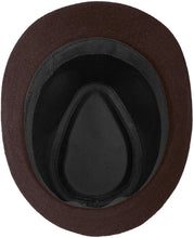 Load image into Gallery viewer, Men&#39;s Brown Timelessly Classic Manhattan Fedora Hat