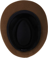 Load image into Gallery viewer, Men&#39;s Chocolate Brown Timelessly Classic Manhattan Fedora Hat