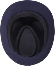 Load image into Gallery viewer, Men&#39;s Navy Timelessly Classic Manhattan Fedora Hat