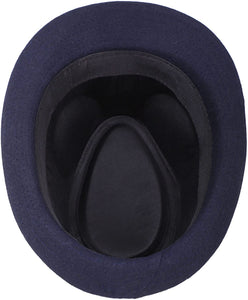 Men's Navy Timelessly Classic Manhattan Fedora Hat
