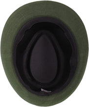 Load image into Gallery viewer, Olive-Green Timelessly Classic Manhattan Fedora Hat