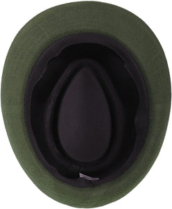Olive-Green Timelessly Classic Manhattan Fedora Hat