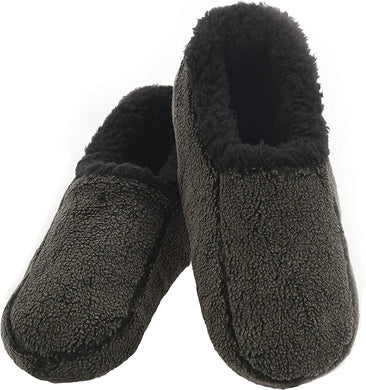 Men's Black Two Tone Fleece Lined Comfortable Slippers
