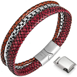 Inside Impressions Red Chain Bracelets with Magnetic Clasp