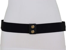 Load image into Gallery viewer, Fancy Fashion Black Elastic Waistband Belt Hip High Waist Gold Lion Metal Coin