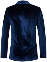 Load image into Gallery viewer, Men&#39;s Azure Blue Velvet Blazer Sport Blazer