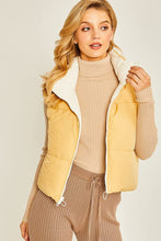 Load image into Gallery viewer, Stand Collar Ivory Padded Lightweight Reversible Puffer Vest