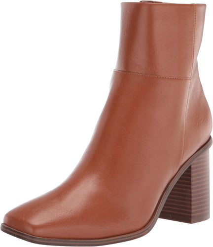 Women's Ibita High Heel Side Zip Cognac Ankle Boot