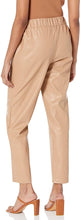 Load image into Gallery viewer, Camel  Faux Leather Pull-On Jogger