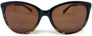 Sunshine Friends Black Tortoise With Amber Lens Butterfly Cateye Sunglasses