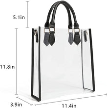 Load image into Gallery viewer, Clear Crossbody Purse Leather Shoulder Tote Handbag