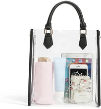 Load image into Gallery viewer, Clear Crossbody Purse Leather Shoulder Tote Handbag
