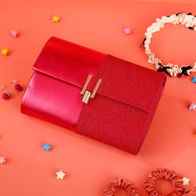 Load image into Gallery viewer, Two-Tone Glitter Fuschia Clutch Purse