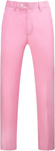 Load image into Gallery viewer, Mens Light Pink Slim Fit Skinny Trousers Suit Pants