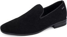 Load image into Gallery viewer, Men&#39;s Black Velvet Loafers Lightweight Tuxedo Shoes