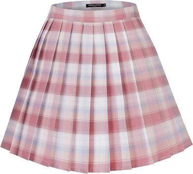 Glamorous Pink High Waist Pleated Mini Skirt