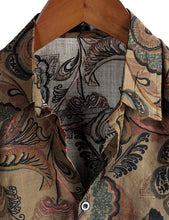 Load image into Gallery viewer, Men&#39;s West Groove Brown Button Down Short Sleeve Shirt