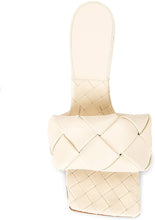 Load image into Gallery viewer, Pretty Mule Beige Square Open Toe Quilted High Heel Sandals