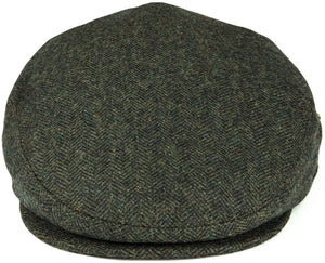 Men's Army Green Flat Ivy Newsboy Hat