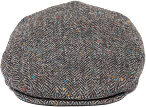 Men's Tweed Brown/Gray Newsboy Hat