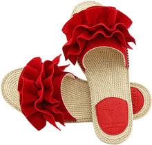 Load image into Gallery viewer, Espadrille Red Indoor Outdoor Sandal