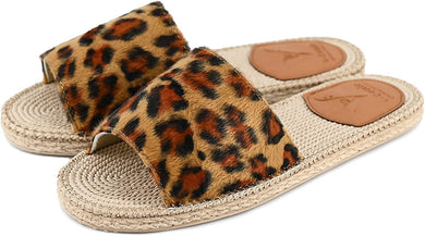 Espadrille Brown Leopard Indoor Outdoor Sandal
